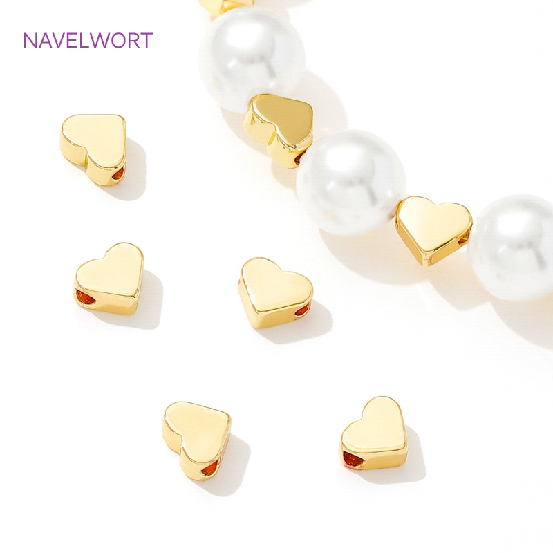 Body Jewelry Diy - 18K 진짜 금 도금 황동 하트