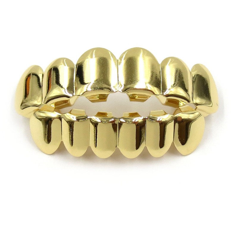 Body Jewelry Real Gold - 금은 도금 힙합 치아 그릴즈 상하