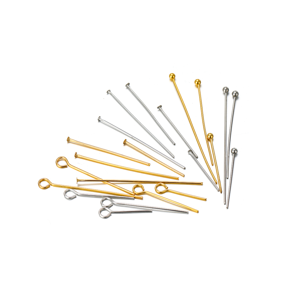 Body Jewelry Diy - 100/50pcs 스테인레스 스틸 아이 헤드 바늘