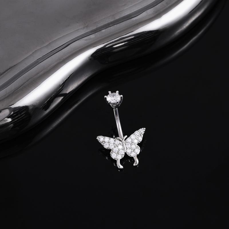 Body Jewelry Quality - 나비 지르콘 배꼽 피어싱 Y2K 고품질