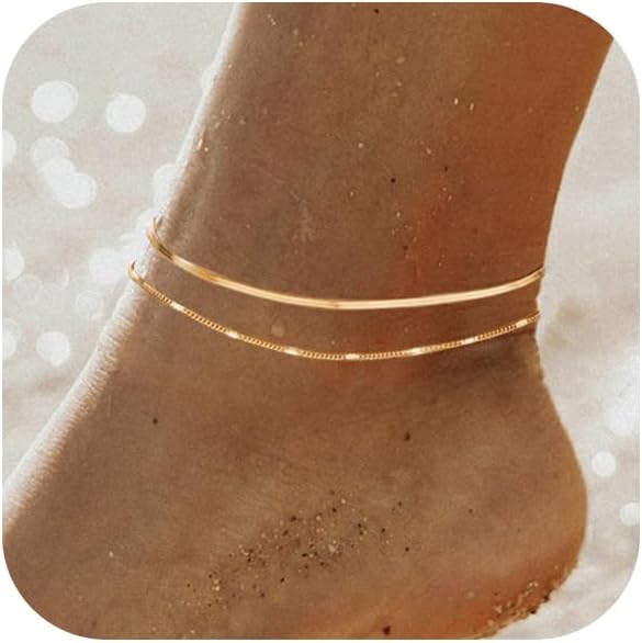 Body Jewelry Real Gold - 여성을위한 발목 팔찌 14k 진짜 골드