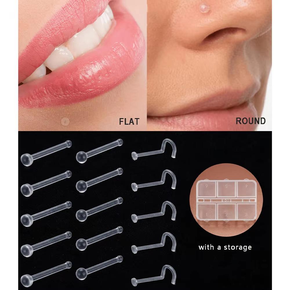 Body Jewelry Jewelry Box - 20pcs/Box 아크릴 둥근 공 입술 스터드/귀걸이