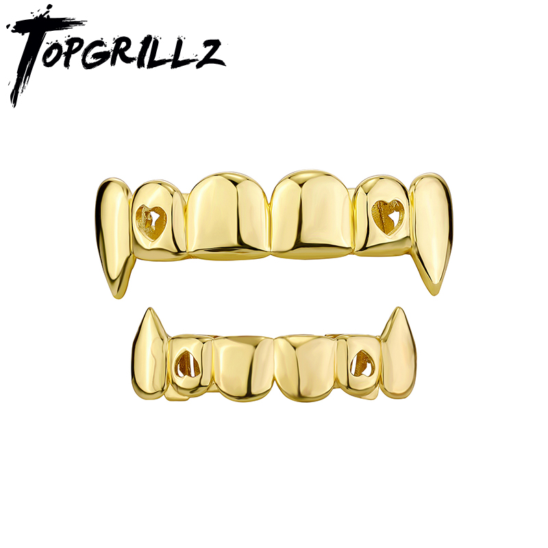 Body Jewelry Real Gold - TOPGRILLZ 골드 실버 도금 힙합 이빨
