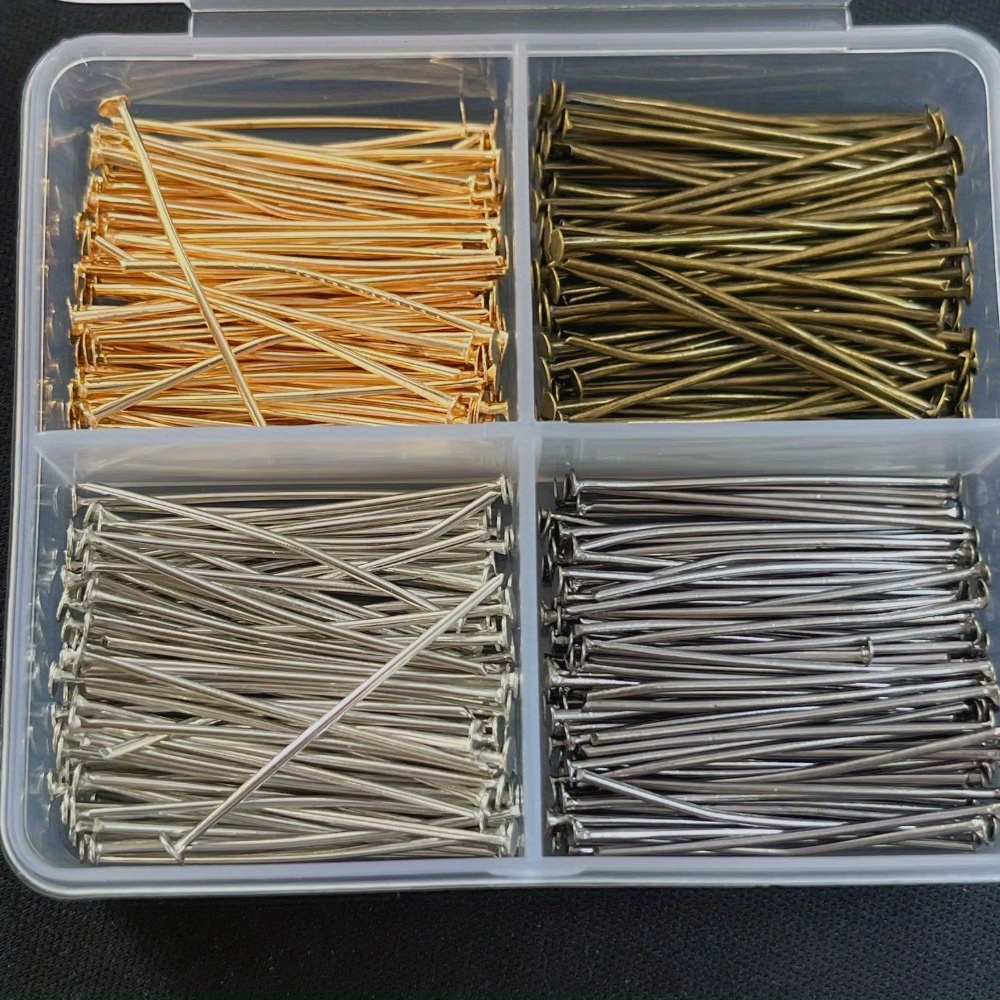 Body Jewelry Organizer - 400pcs 혼합 철 헤드 핀 30mm