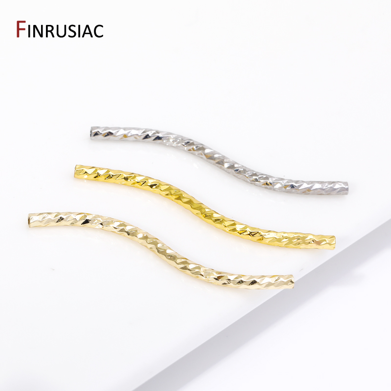 Body Jewelry Diy - 14/18K 금도금 황동 20/30mm 길이 곡선형