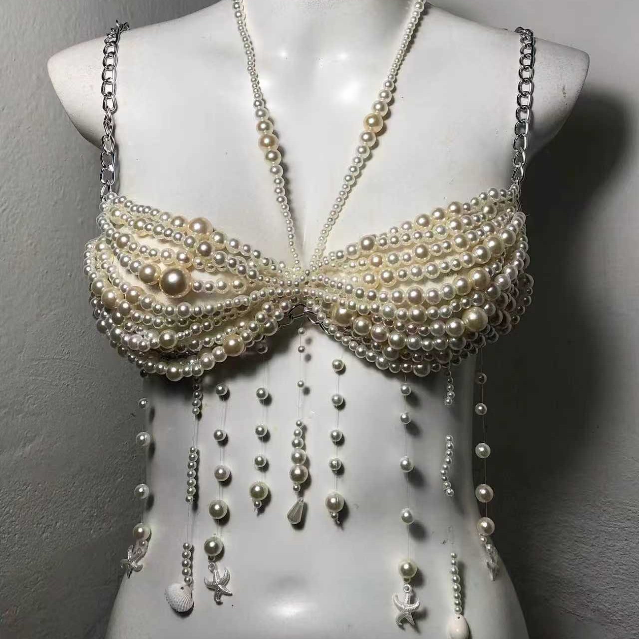 Body Jewelry Vest - 여름 여성용 체인 코르셋 캐미솔 의류