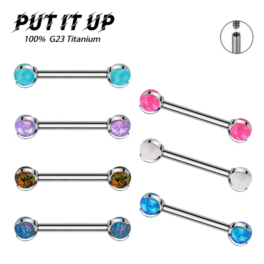 Body Jewelry Quality - F136 티타늄 드림 시리즈 오팔 이어