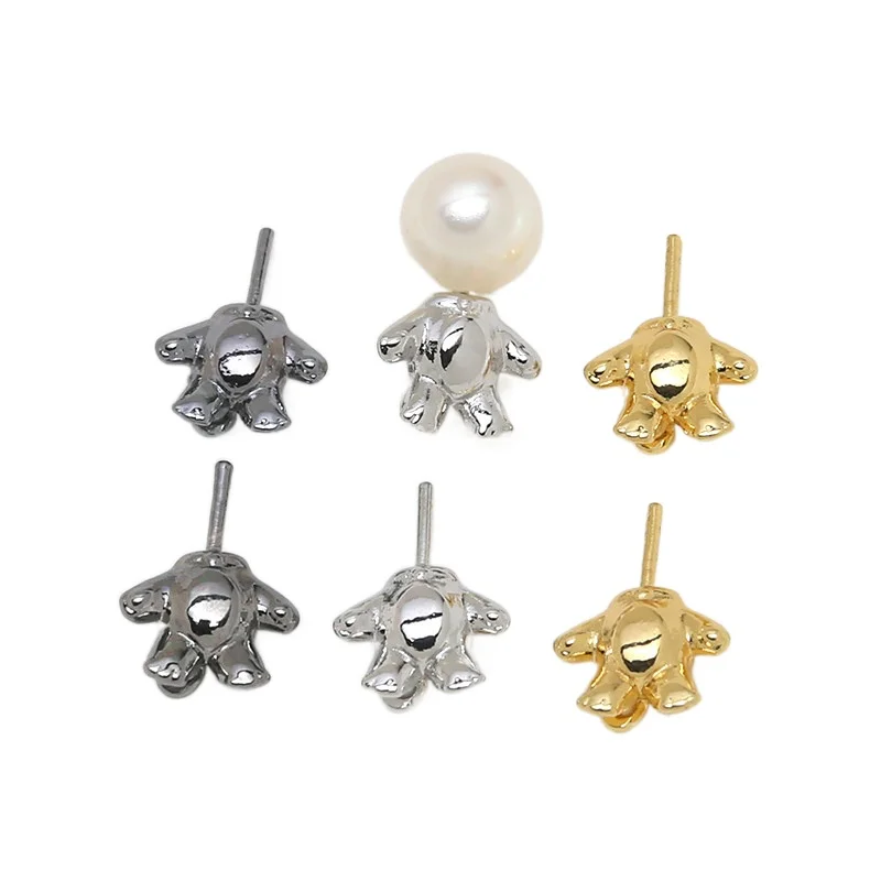 Body Jewelry Real Gold - 4 조각 구리 도금 진짜 골드