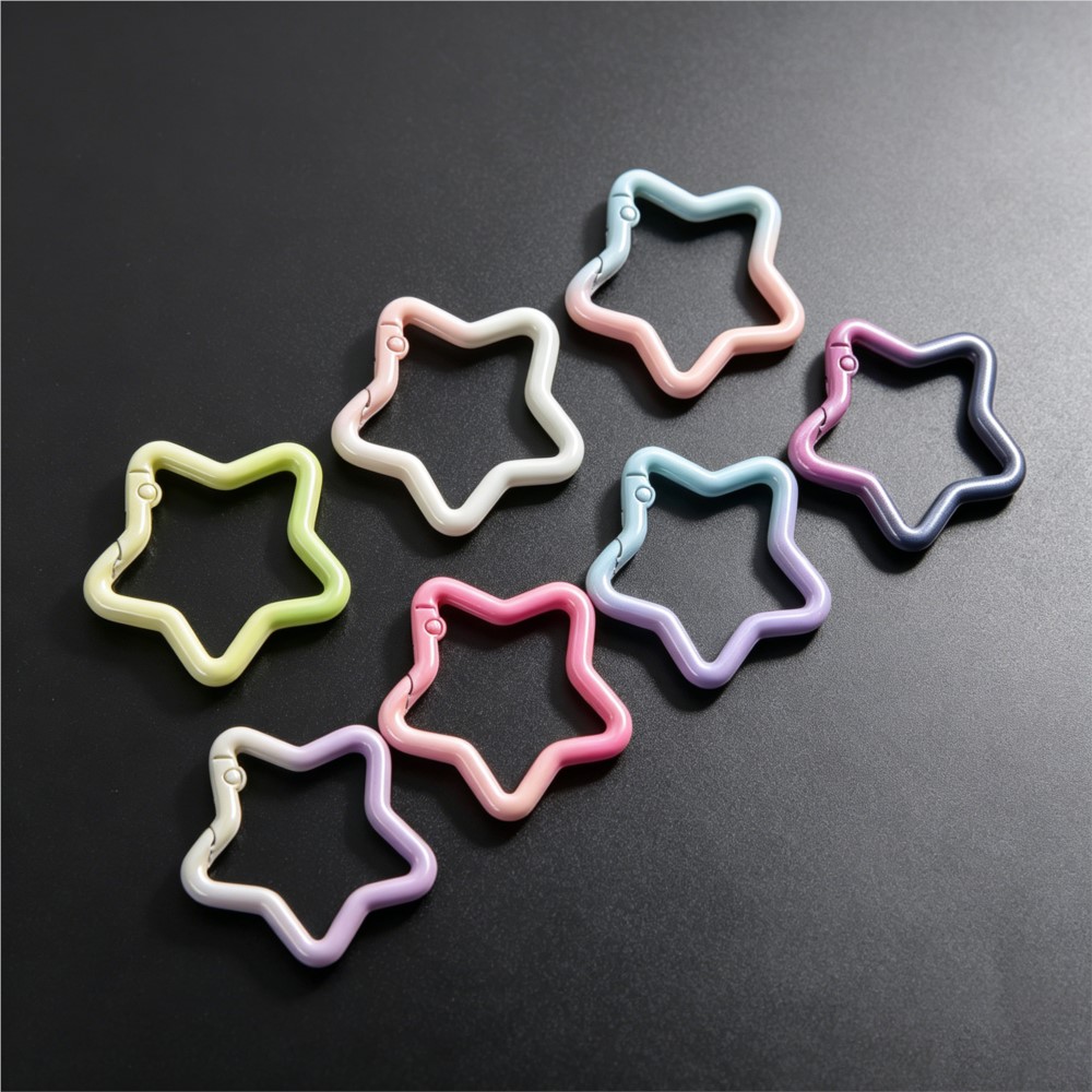 Body Jewelry Diy - 5PCS 그라디언트 별 모양 스프링 링