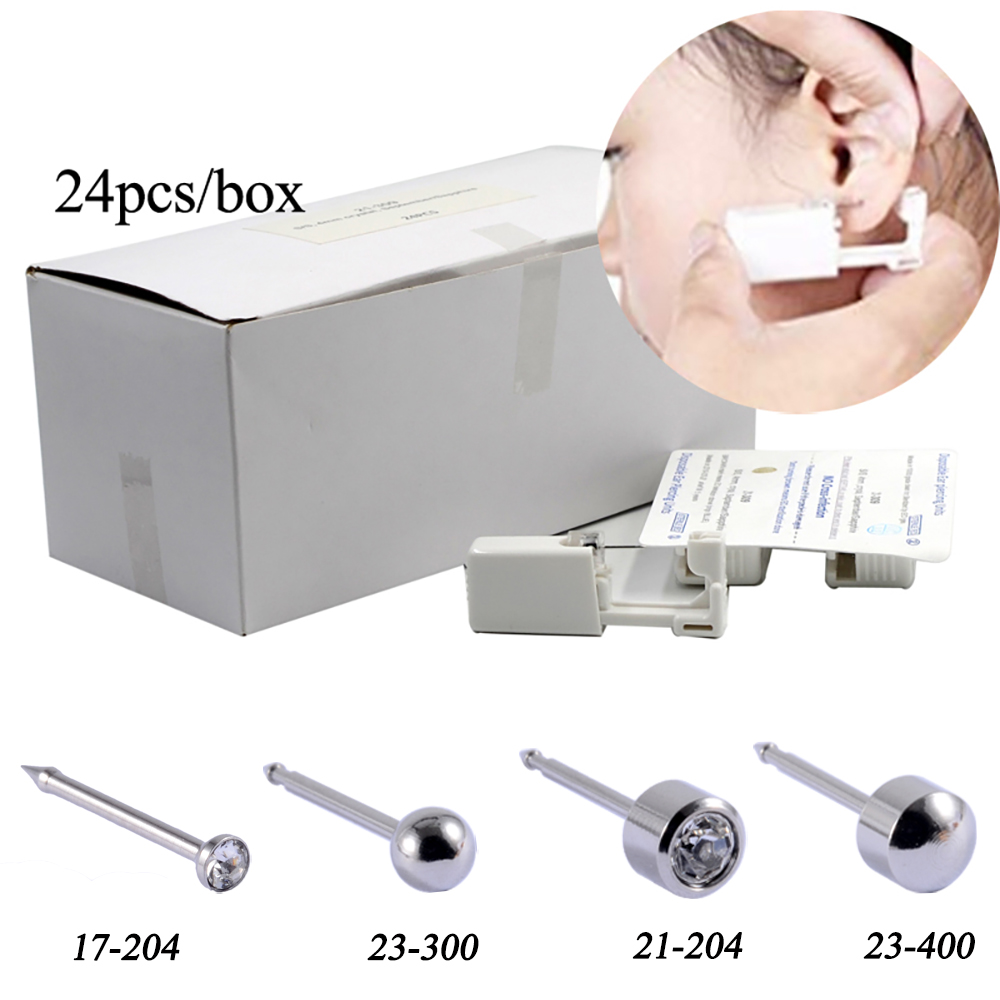 24 개/상자 일회용 안전 귀 피어싱 장치 + 멸균 베 - Body Jewelry Jewelry Box 리뷰 및 가격