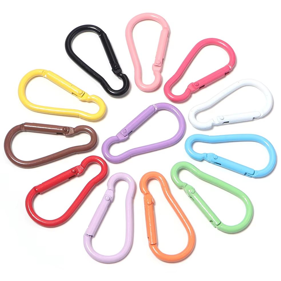 10pcs 알루미늄 조롱박 모양 스프링 걸쇠 열쇠고리  - Body Jewelry Diy 리뷰 및 가격