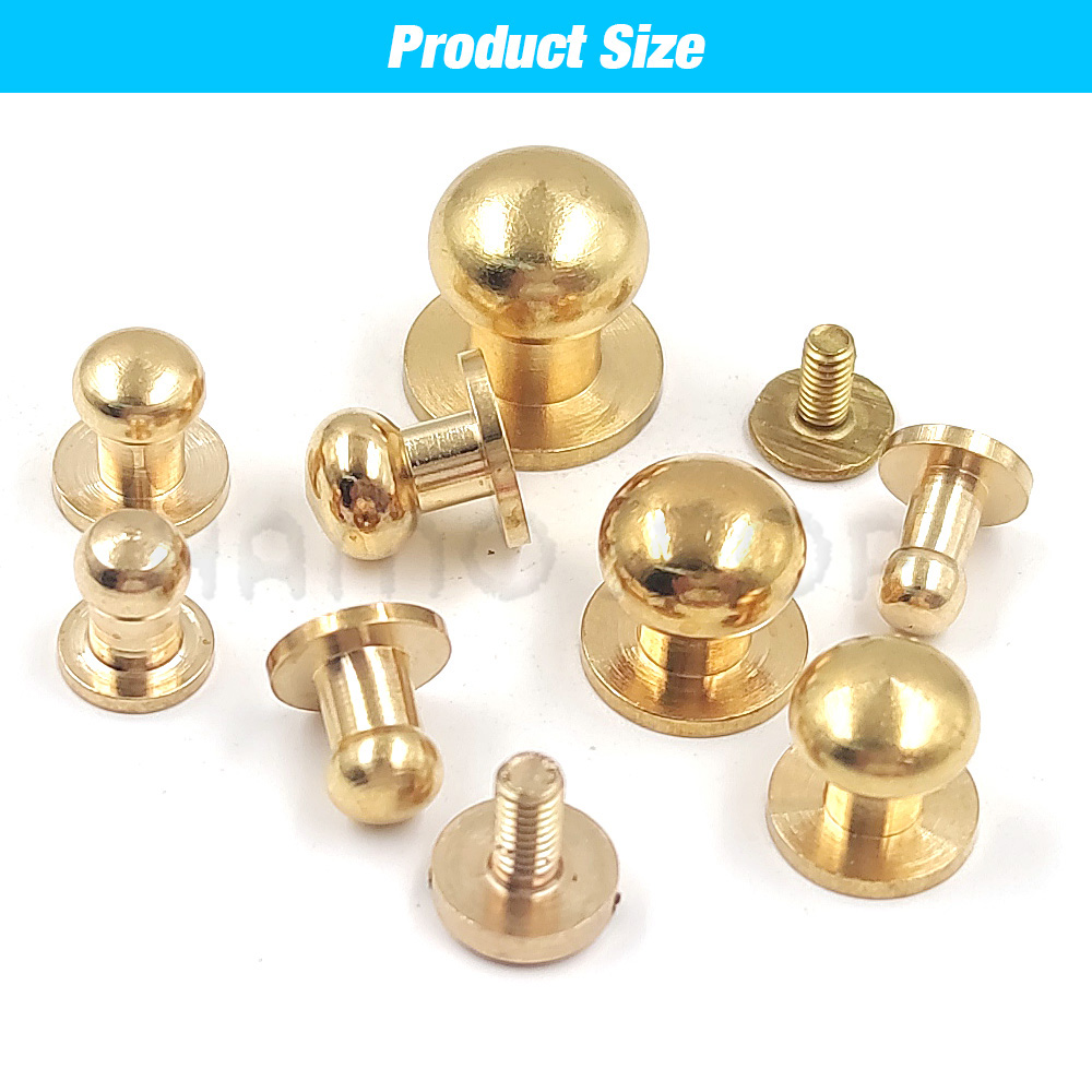 10pcs 솔리드 브래스 버튼 벨트 가방 시카고 스크류 - Body Jewelry Chicago 리뷰 및 가격