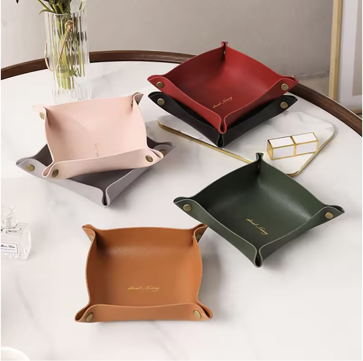 북유럽 스타일 가죽 스토리지 트레이 데스크탑 주최자 키 - Body Jewelry Organizer 리뷰 및 가격
