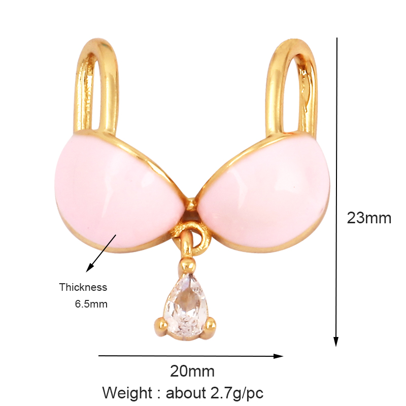 마이 브라 레이디 걸 바디 모델 에나멜 참 펜던트, 1 - Body Jewelry Real Gold 리뷰 및 가격