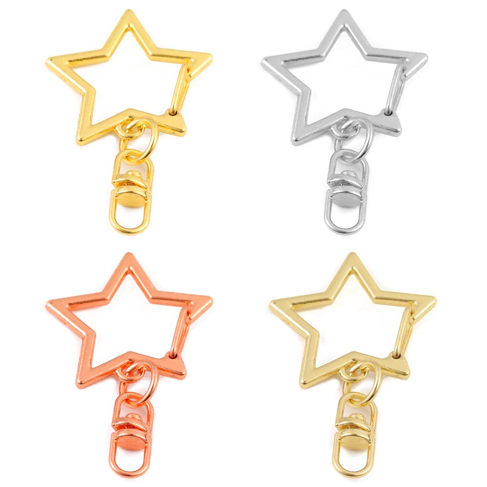 10개 합금 별 모양 스냅 키체인 로브스터 클로 클래스 - Body Jewelry Diy 리뷰 및 가격