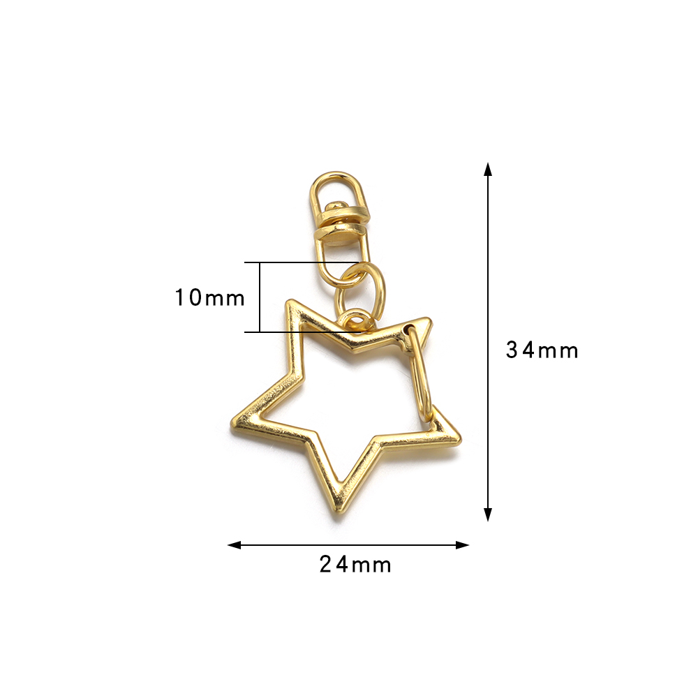 10개 합금 별 모양 스냅 키체인 로브스터 클로 클래스 - Body Jewelry Diy 리뷰 및 가격
