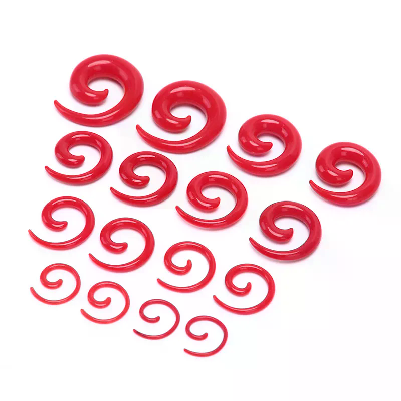 16개/세트 스파이럴 테이퍼 플레시 터널 이어 스트레처 - Body Jewelry Quality 리뷰 및 가격