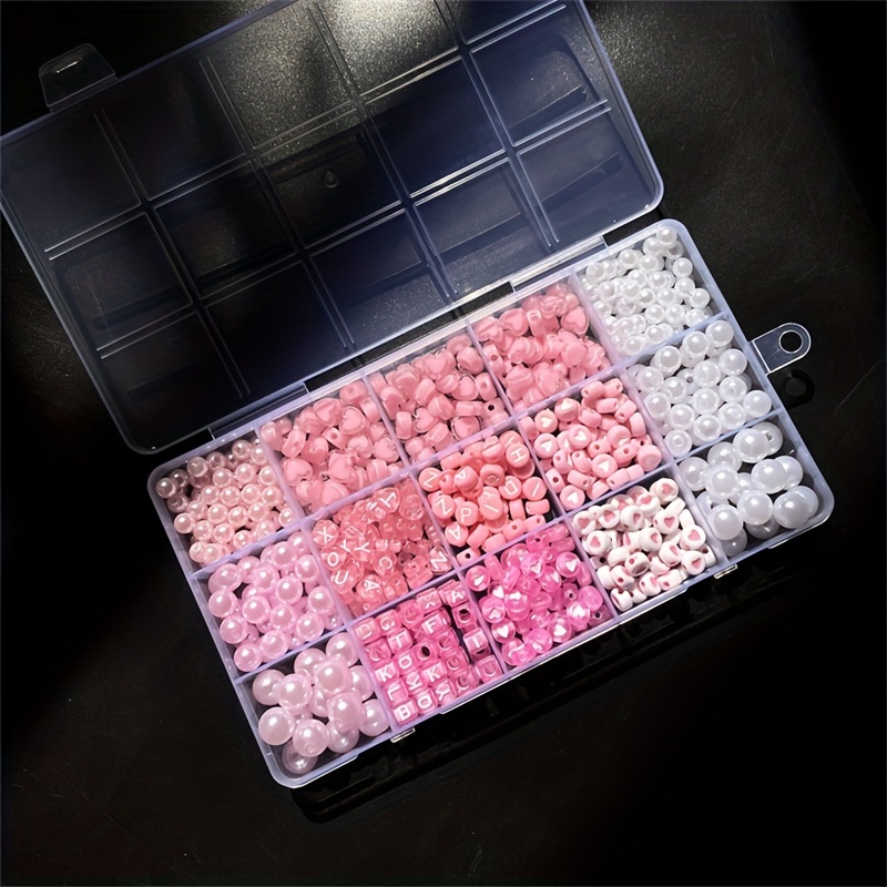 10피스 핑크 알파벳 박스, 아크릴 비즈, 수제 보석  - Body Jewelry Organizer 리뷰 및 가격