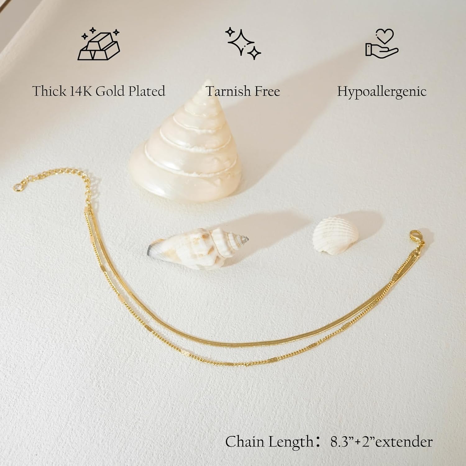 여성을위한 발목 팔찌 14k 진짜 골드 실버 도금 진주 - Body Jewelry Real Gold 리뷰 및 가격