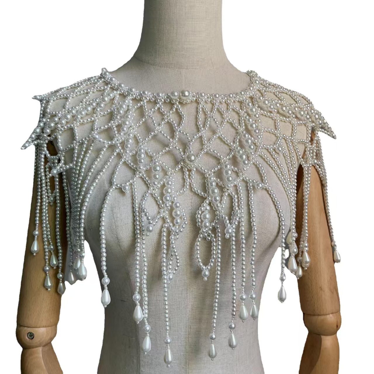 빅토리아풍 비즈 장식 숄 조끼, 정교한 눈물 모양 프린 - Body Jewelry Vest 리뷰 및 가격