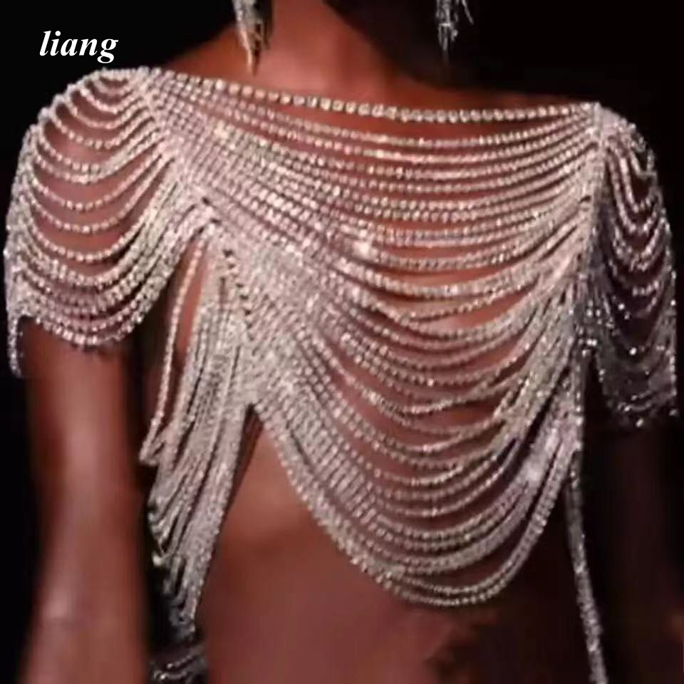 섹시한 바디 체인 비키니 조끼 브래지어 체인 드리 워진 - Body Jewelry Vest 리뷰 및 가격