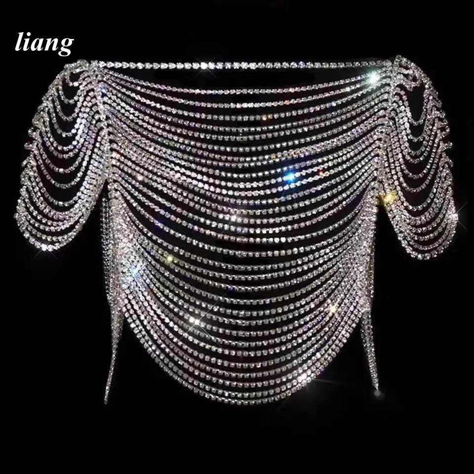섹시한 바디 체인 비키니 조끼 브래지어 체인 드리 워진 - Body Jewelry Vest 리뷰 및 가격