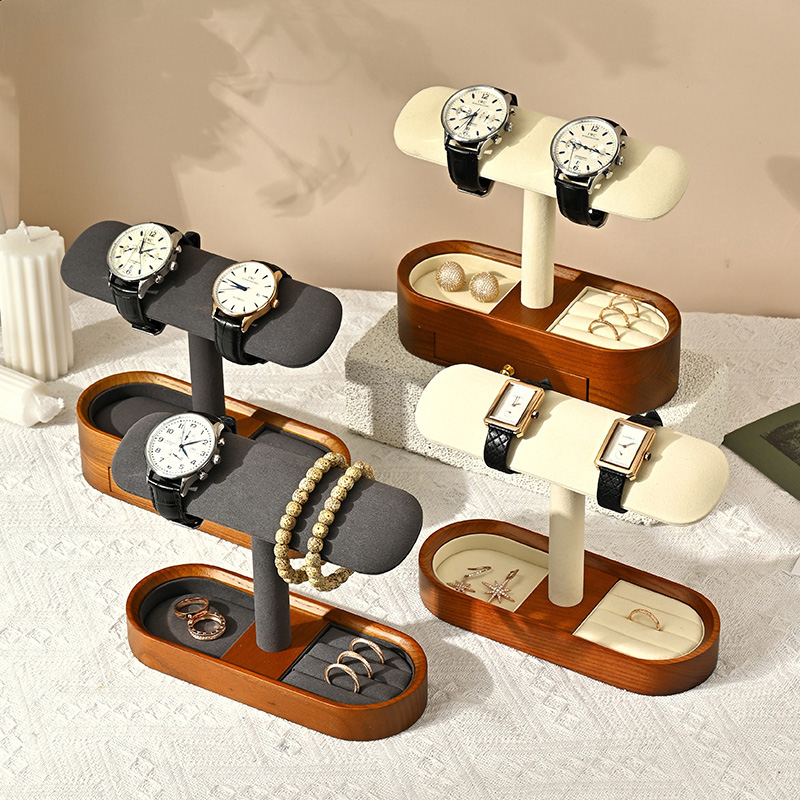 Oirlv 단단한 나무 시계 주최자 선반 T-바 시계  - Body Jewelry Organizer 리뷰 및 가격