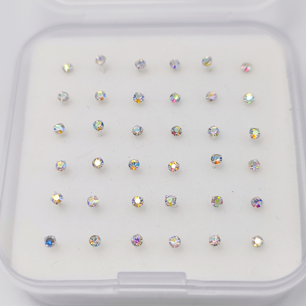 925 스털링 실버 코 스터드 2.0mm 클리어 크리스 - Body Jewelry Jewelry Box 리뷰 및 가격