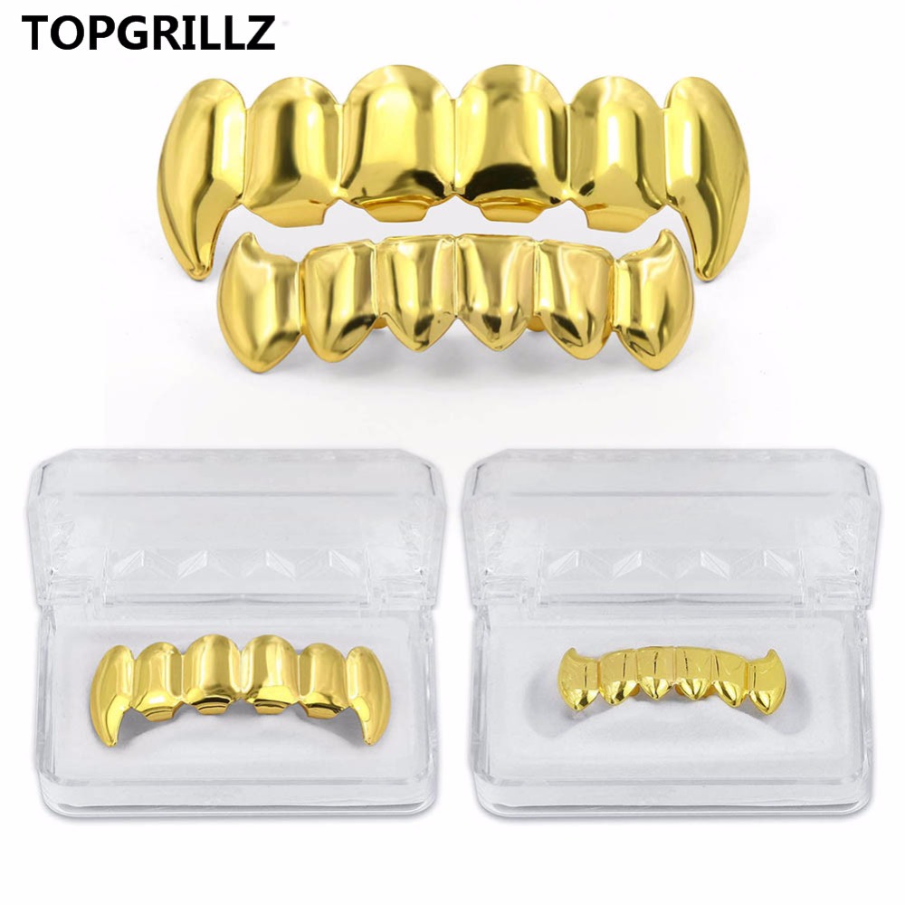 TOPGRILLZ 골드 실버 도금 힙합 이빨 그릴, 실 - Body Jewelry Real Gold 리뷰 및 가격