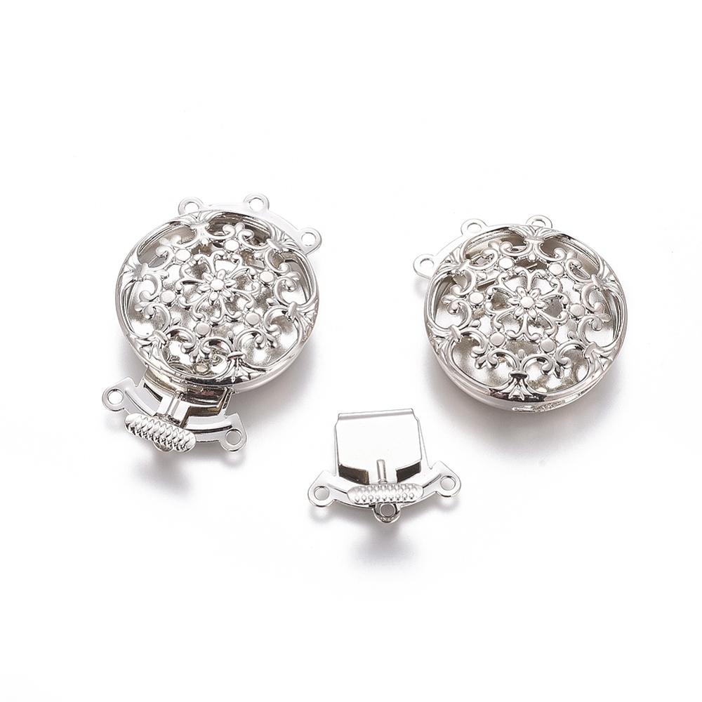 10 세트 황동 꽃 모양 멀티 스트랜드 박스 클래스프, - Body Jewelry Organizer 리뷰 및 가격