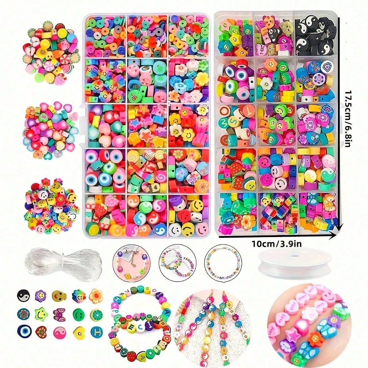 1450/1200/250개 폴리머 클레이 비즈 세트,  - Body Jewelry Organizer 리뷰 및 가격