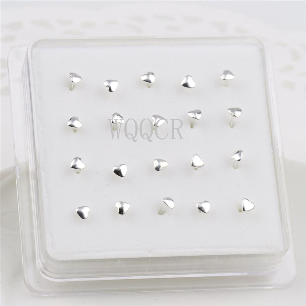 20 개/상자 유행 사랑스러운 여성 스터드 모양의 매트 - Body Jewelry Jewelry Box 리뷰 및 가격
