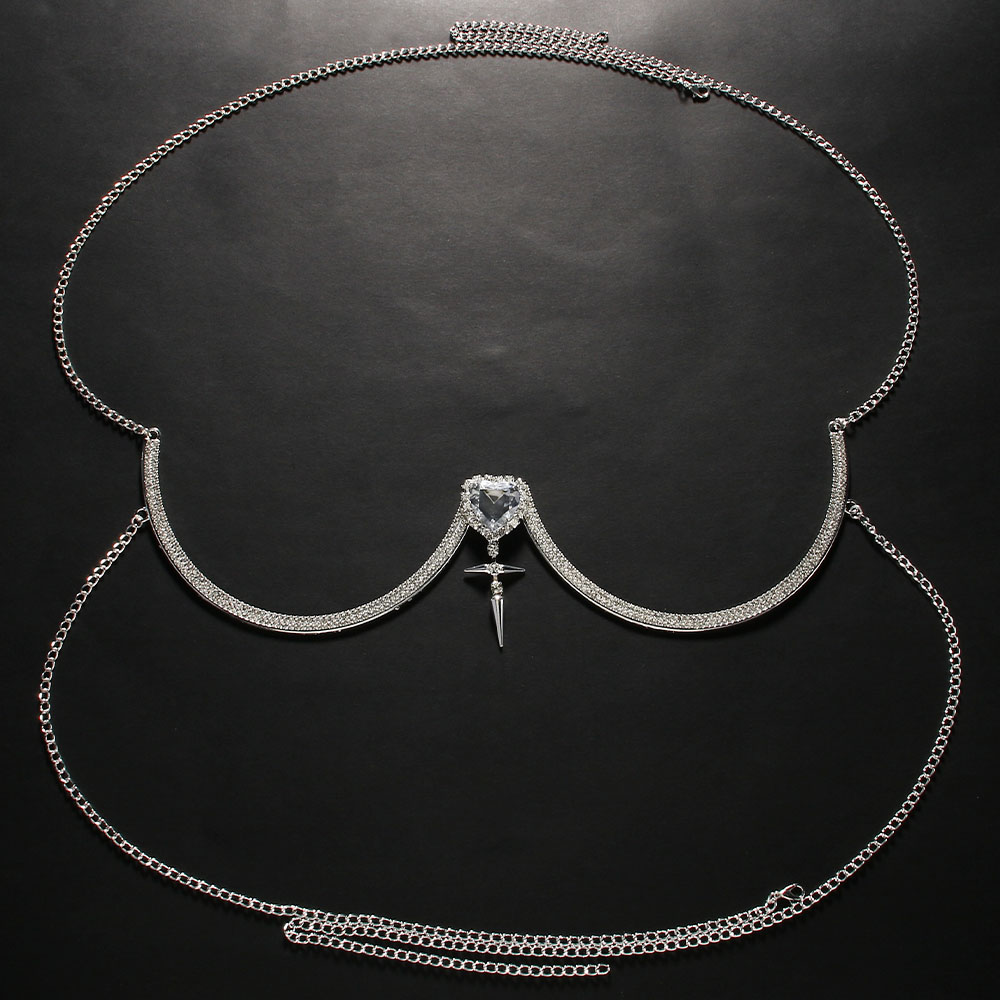 여성용 하트 체스트 하네스, 라인스톤 다거 바디 체인, - Body Jewelry Jewelry Box 리뷰 및 가격
