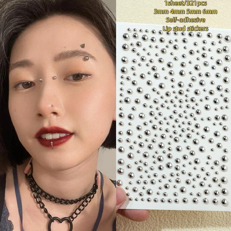 321pcs 비 피어싱 립 스터드 스티커 Selfadh - Body Jewelry Rings 리뷰 및 가격