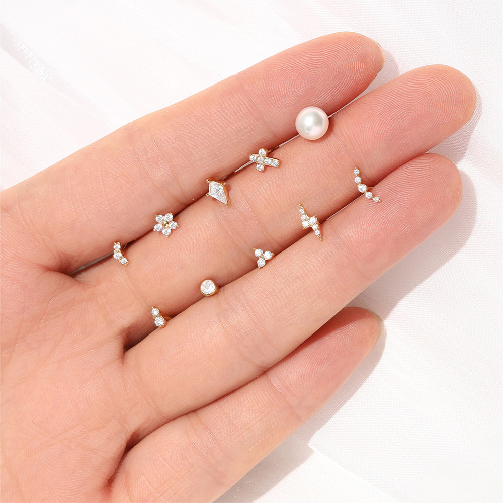 보좌관 리얼 14K 솔리드 골드 색상 지르콘 멀티 사이 - Body Jewelry Real Gold 리뷰 및 가격