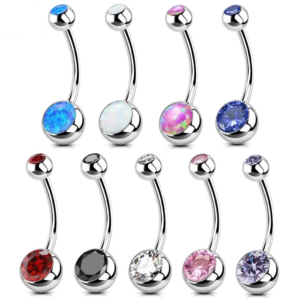 고품질 티타늄 소재 배꼽 링 곡선형 디자인 배꼽 피어싱 - Body Jewelry Quality 리뷰 및 가격
