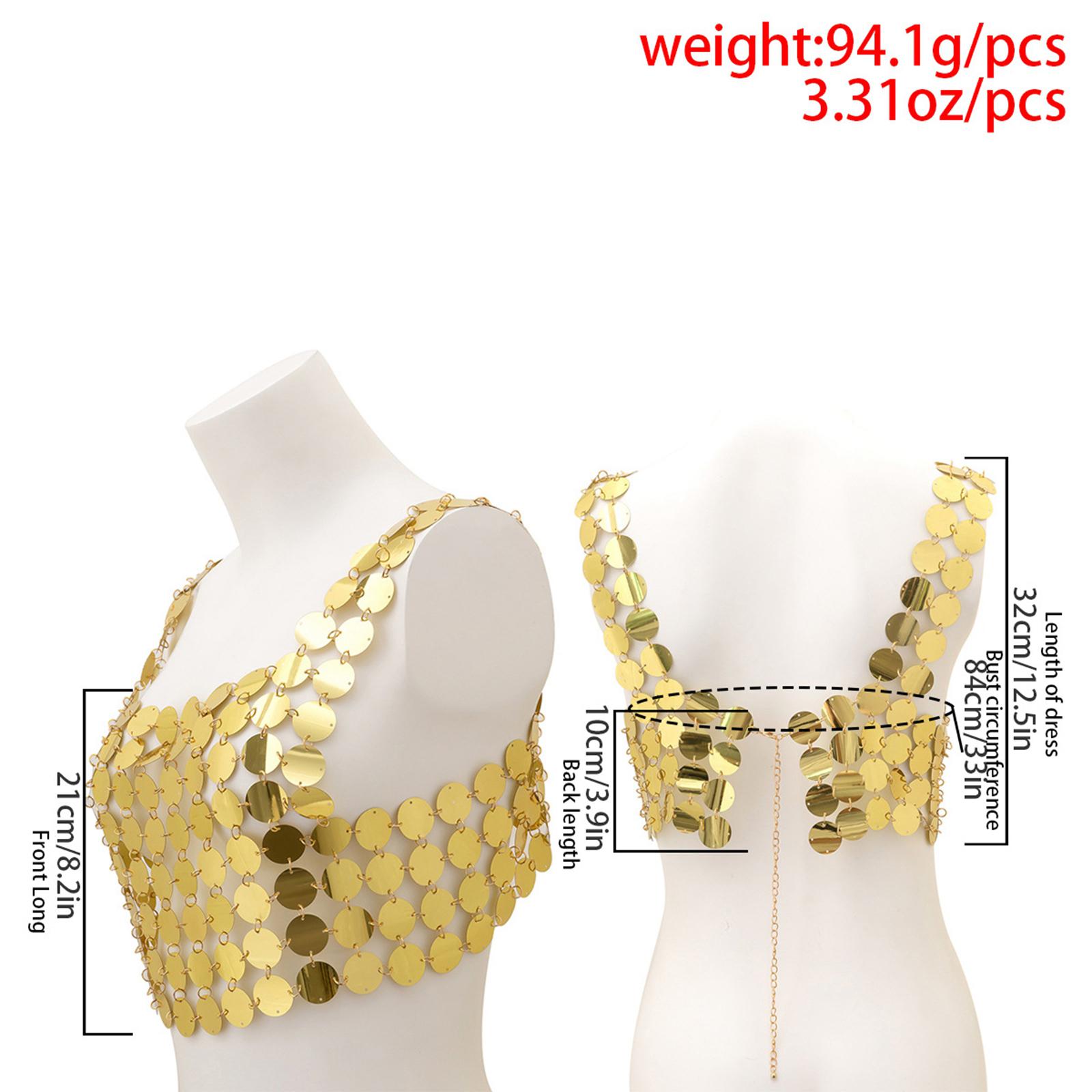 스팽글 조끼 탱크탑 반짝이는 바디 주얼리 나이트클럽 댄 - Body Jewelry Vest 리뷰 및 가격