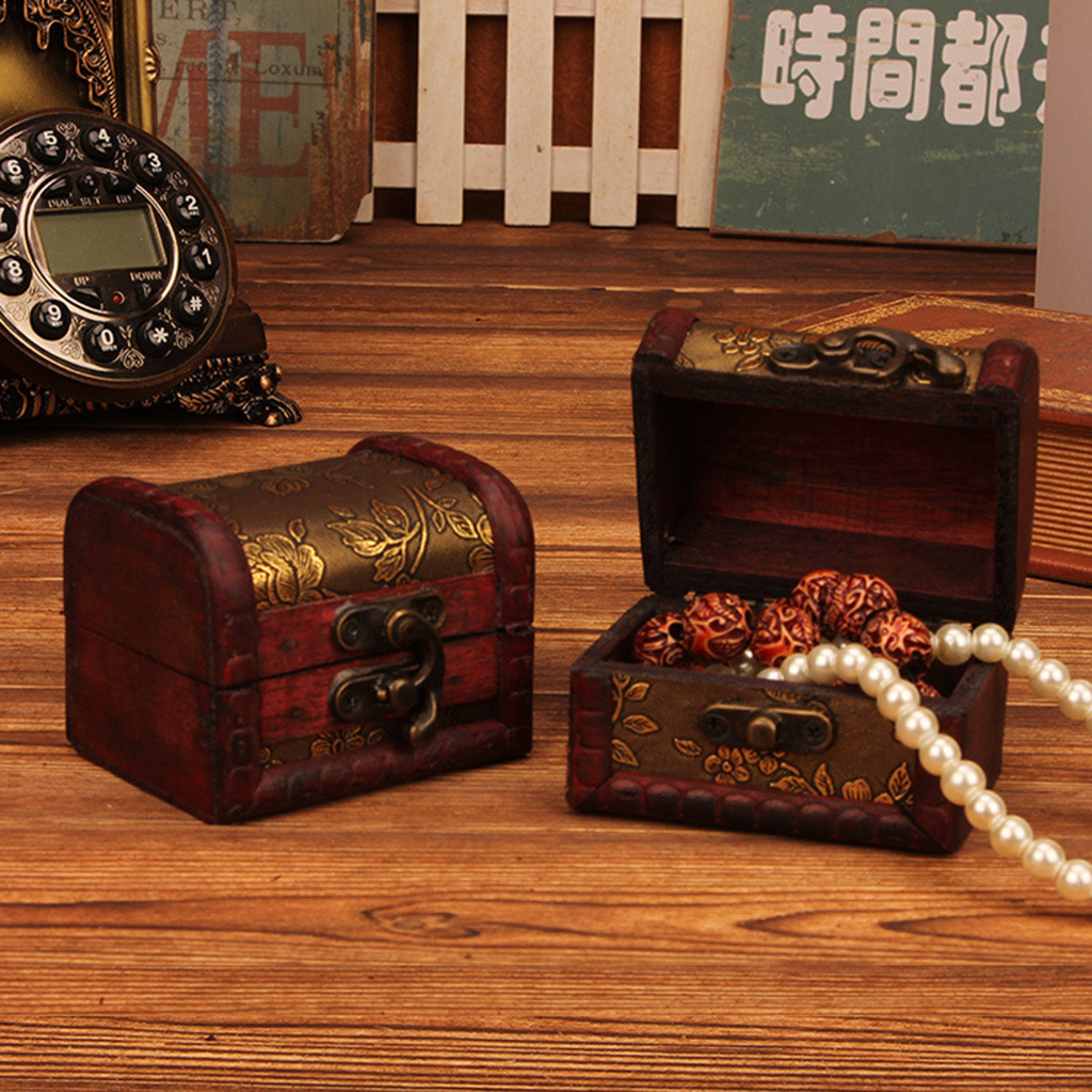 중국 스타일의 빈티지 나무 보석함, 잠금장치가 있는 장 - Body Jewelry Organizer 리뷰 및 가격