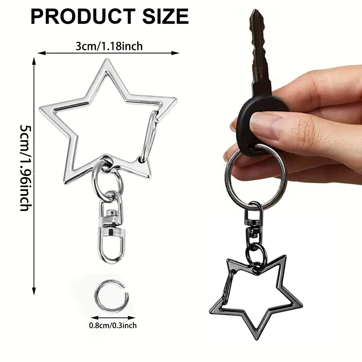 5/15/25/50 세트 별 모양 스냅 키체인 로브스터 - Body Jewelry Diy 리뷰 및 가격