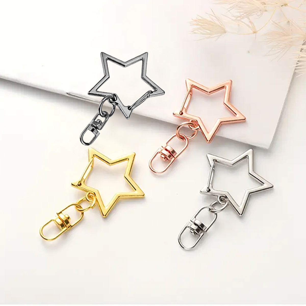 5/15/25/50 세트 별 모양 스냅 키체인 로브스터 - Body Jewelry Diy 리뷰 및 가격
