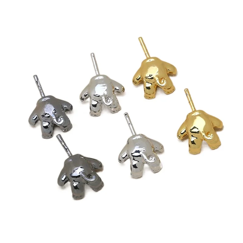 4 조각 구리 도금 진짜 골드 베어 동물 몸 DIY 핸 - Body Jewelry Real Gold 리뷰 및 가격