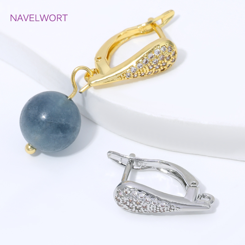 18K 금도금 부채꼴 꽃 귀걸이 고리, 황동 기본 고정 - Body Jewelry Diy 리뷰 및 가격