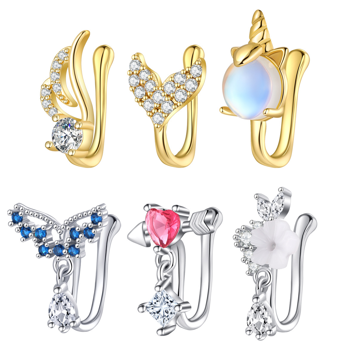고품질 구리 소재와 큐빅 지르코니아가 있는 가짜 코 피 - Body Jewelry Quality 리뷰 및 가격