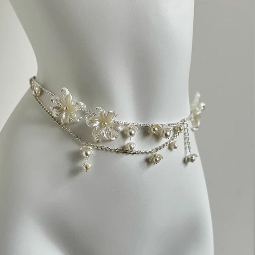 패션 우아한 진주 허리 체인 허리 액세서리 다용도 플로 - Body Jewelry Helix 리뷰 및 가격