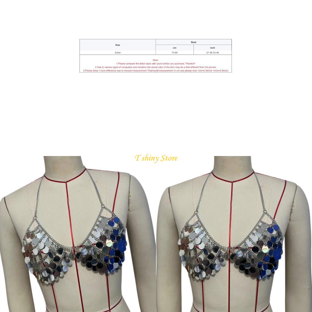 N58F 축제 스팽글 댄스 연습 또는 파티 의상을위한  - Body Jewelry Vest 리뷰 및 가격