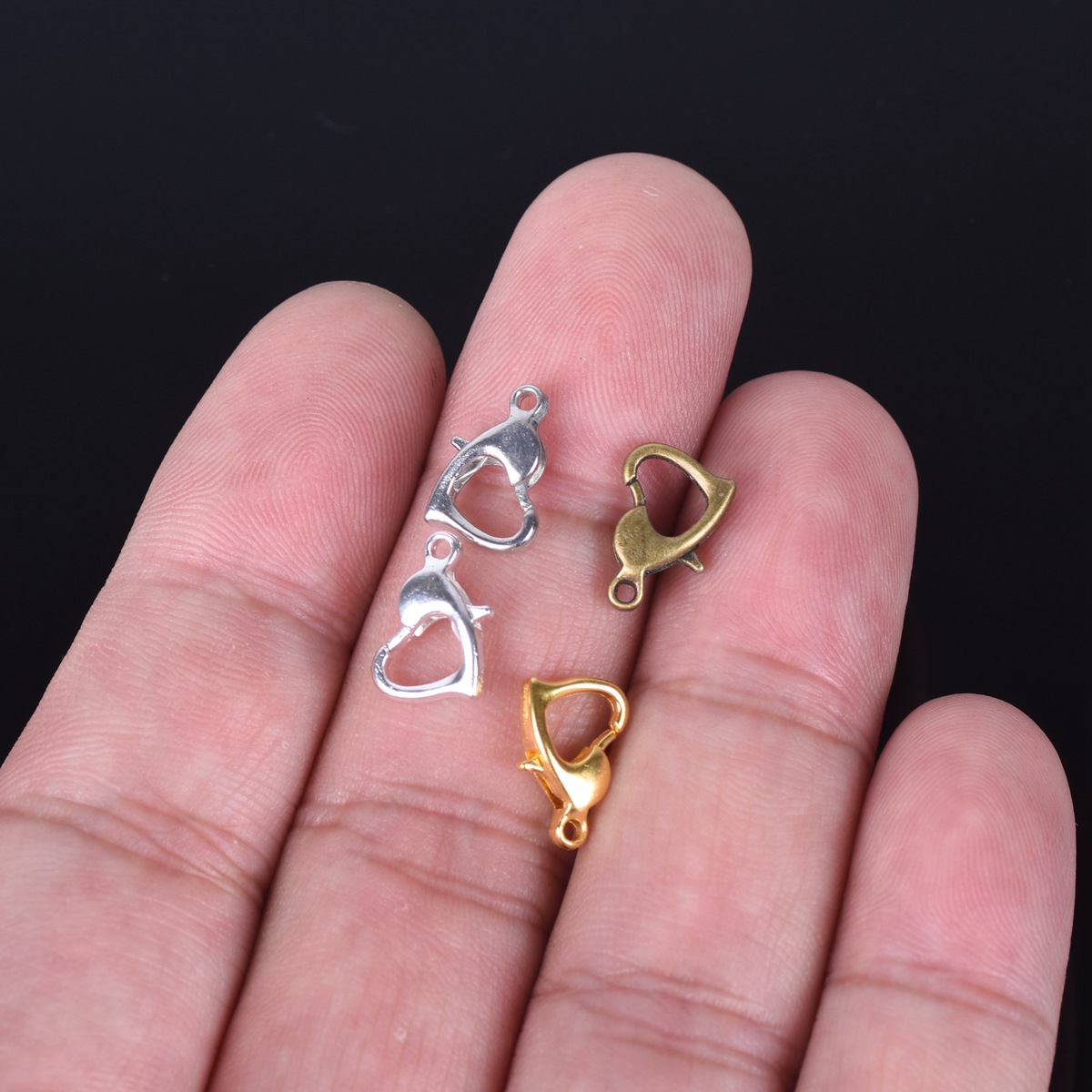 30pcs 12x8mm 골드/실버/청동 색 금속 심장  - Body Jewelry Diy 리뷰 및 가격