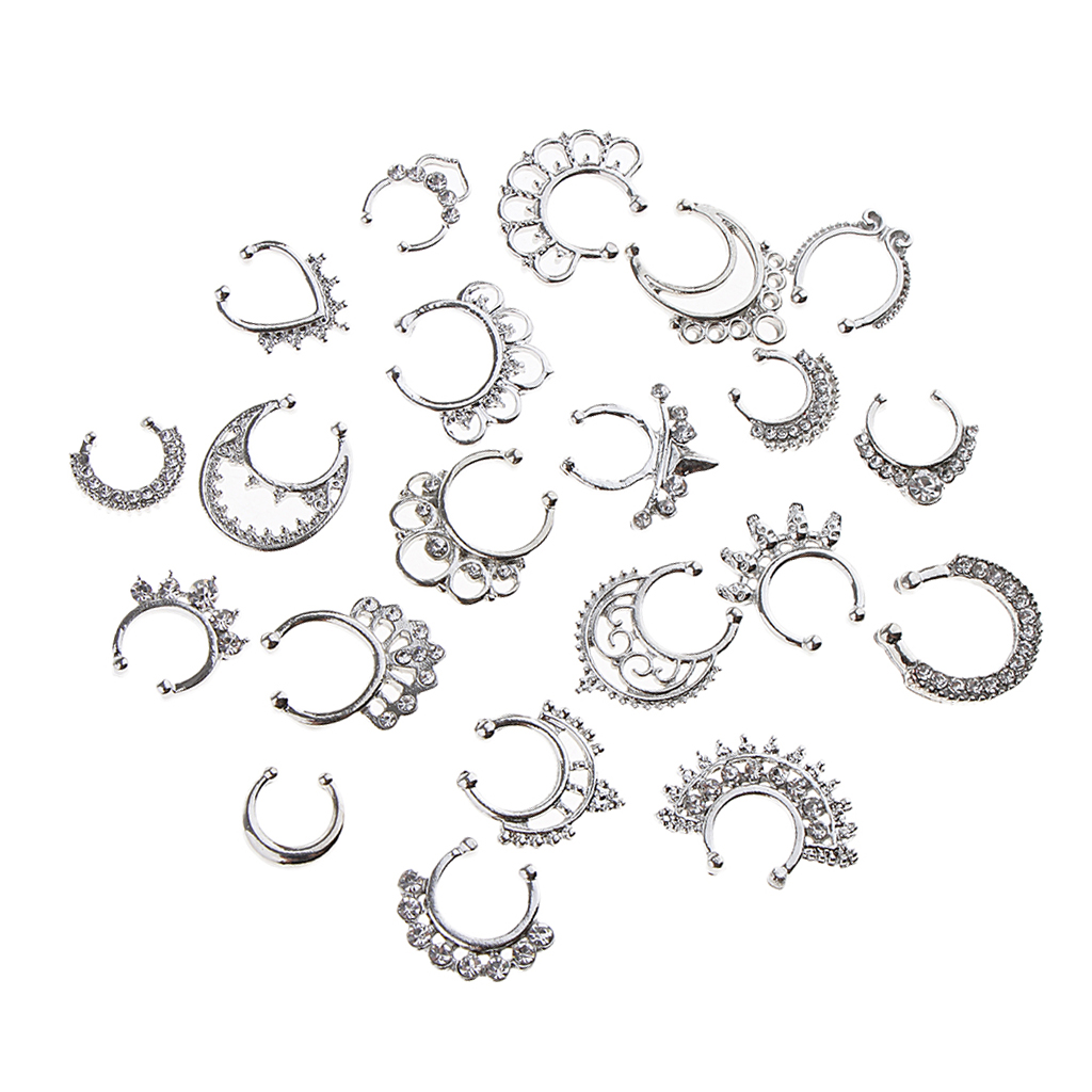 뜨거운 판매 21/3PCS 코 가짜 Septum 링 클 - Body Jewelry Hot 리뷰 및 가격