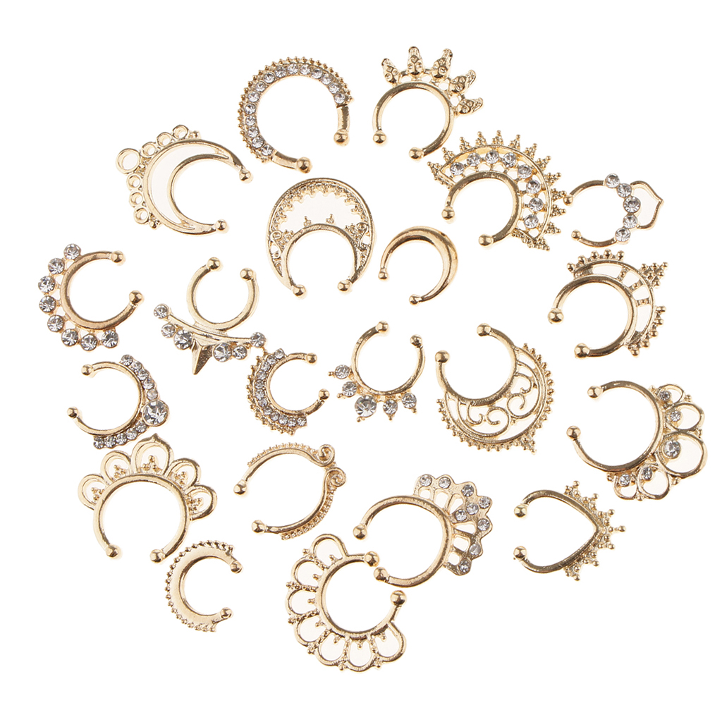 뜨거운 판매 21/3PCS 코 가짜 Septum 링 클 - Body Jewelry Hot 리뷰 및 가격