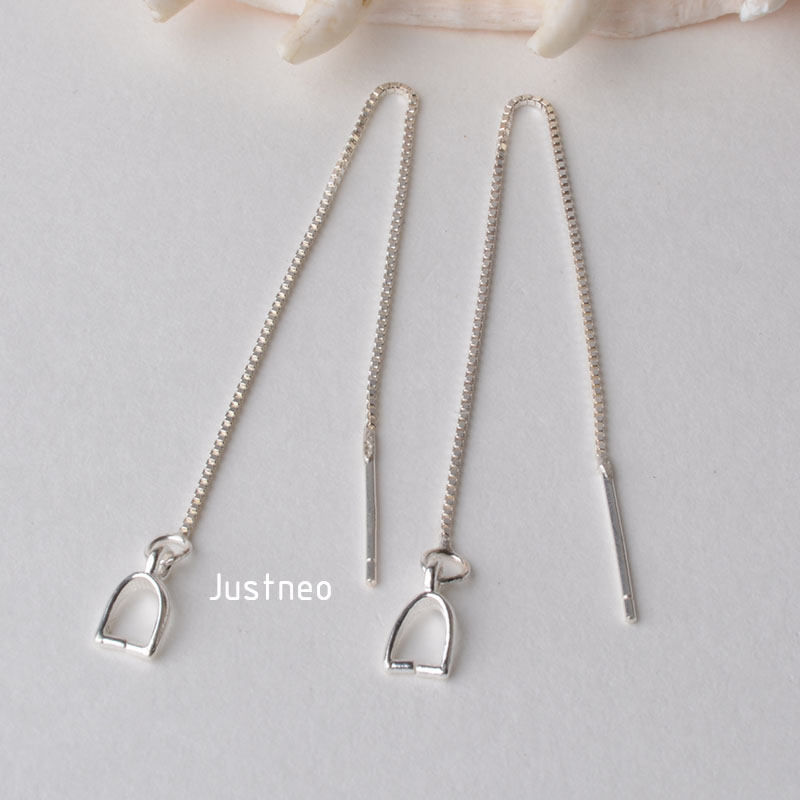 솔리드 925 스털링 실버 이어 스레드, 박스 체인 이 - Body Jewelry Organizer 리뷰 및 가격