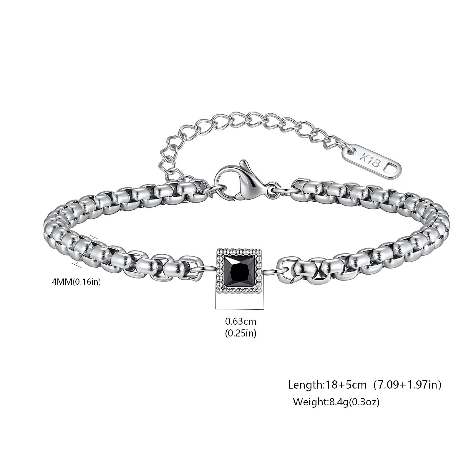Vnox 남성용 스퀘어 블랙 블루 지르콘 박스 체인 팔 - Body Jewelry Organizer 리뷰 및 가격